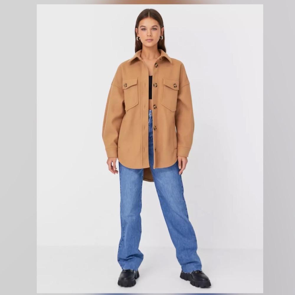 ASOS Shacket in Camel NWT - Picture 4 of 4